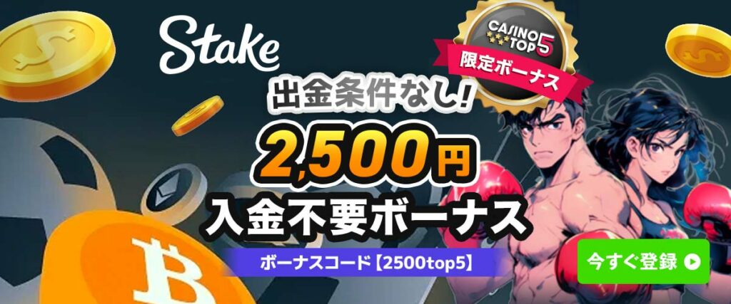 ステークカジノ Stake.com　天井 インサート　オンラインカジノ